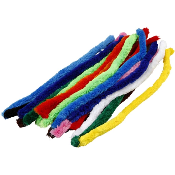 Pfeifenreiniger, Dick, L 45 cm, Dicke 25 mm, Sortierte Farben, 60 sort./ 1 Pck – Bild 5