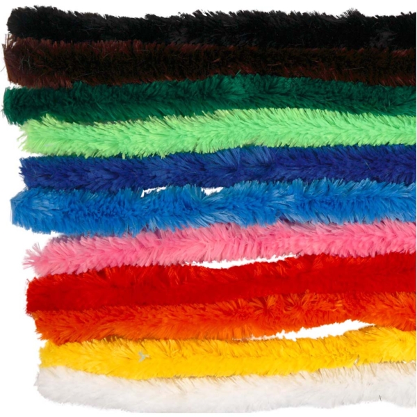 Pfeifenreiniger, Dick, L 45 cm, Dicke 25 mm, Sortierte Farben, 60 sort./ 1 Pck – Bild 7