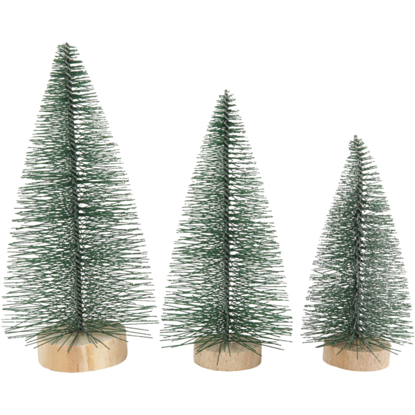 Weihnachtsbäume, H 10+13+14 cm, 3 Stk/ 1 Pck – Bild 2