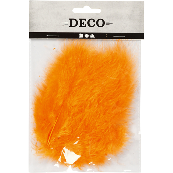 Daunen, Größe 5-12 cm, Orange, 15 Stk/ 1 Pck – Bild 2