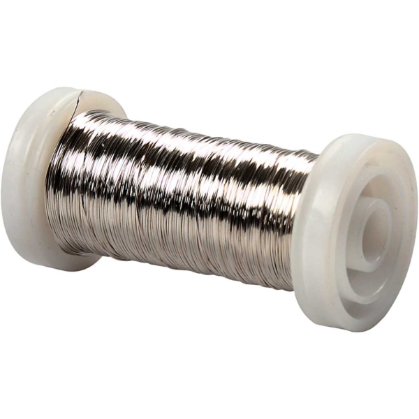 Silberdraht, Dicke 0,3 mm, Versilbert, 100 m/ 1 Rolle, 50 g – Bild 2