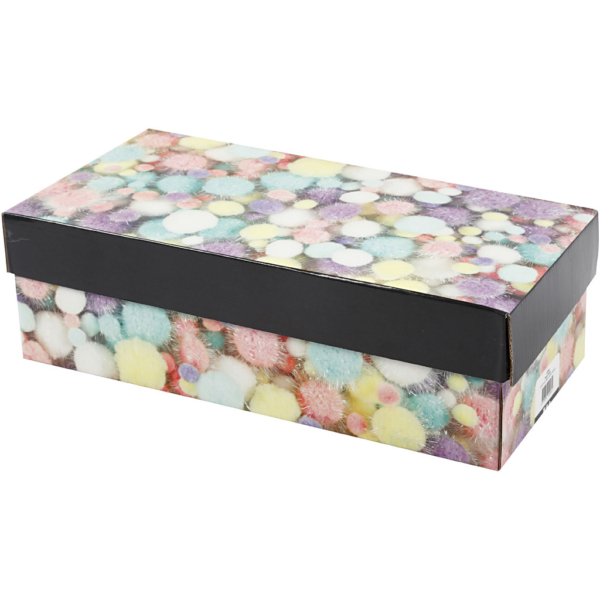 Pompons, D 15-40 mm, Glitter, Pastellfarben, 400 g/ 1 Pck – Bild 5