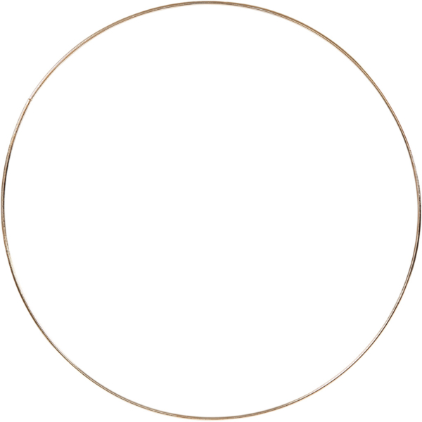 Ring aus Metalldraht, D 30 cm, Dicke 3 mm, Gold, 1 Stk