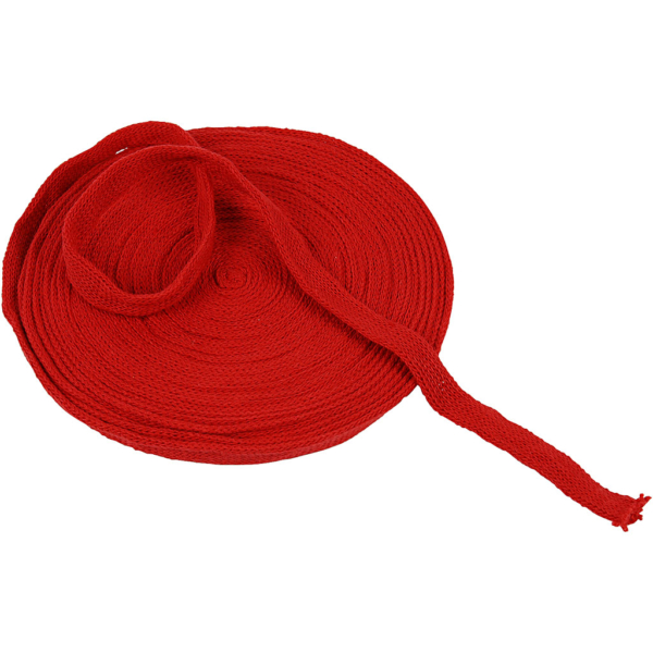Strickschlauch, B 15 mm, Weihnachtsrot, 10 m/ 1 Rolle