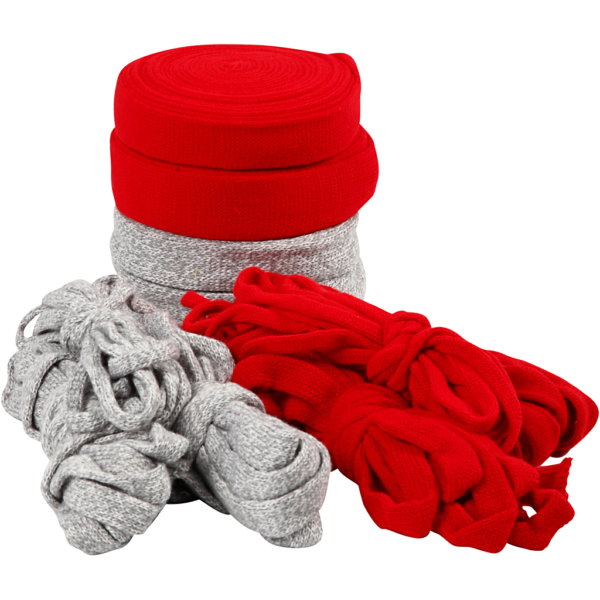 Strickschlauch, B 10-40 mm, Inhalt kann variieren , Grau, Rot, 50 m/ 1 Pck