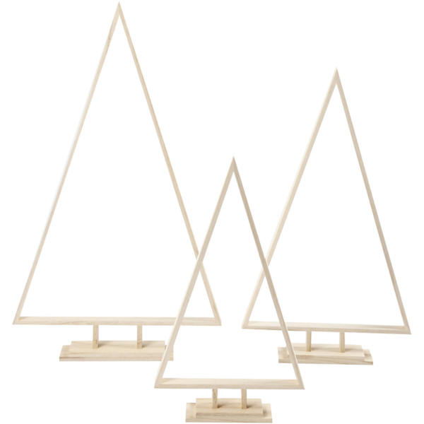 Weihnachtsbäume, H 40+50+60 cm, B 22,5+29+35 cm, 3 Stk/ 1 Pck – Bild 2