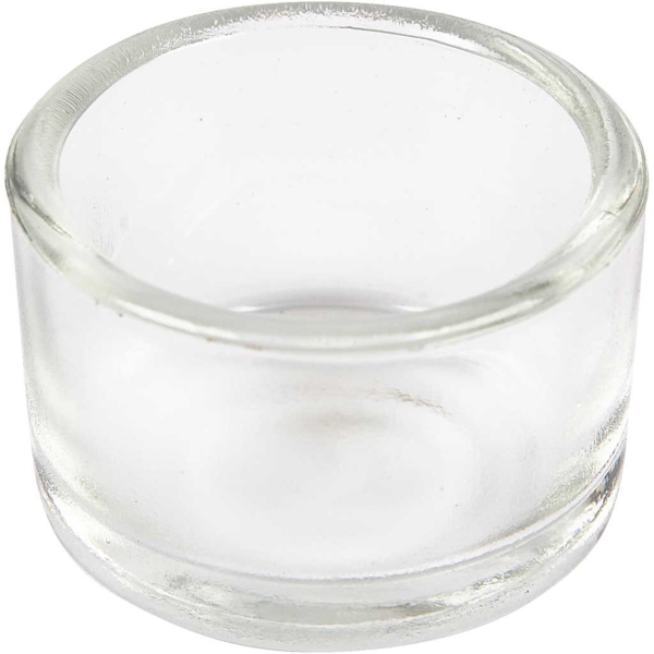 Teelichtglas, H 3,5 cm, D 5 cm, 8 Stk/ 1 Box