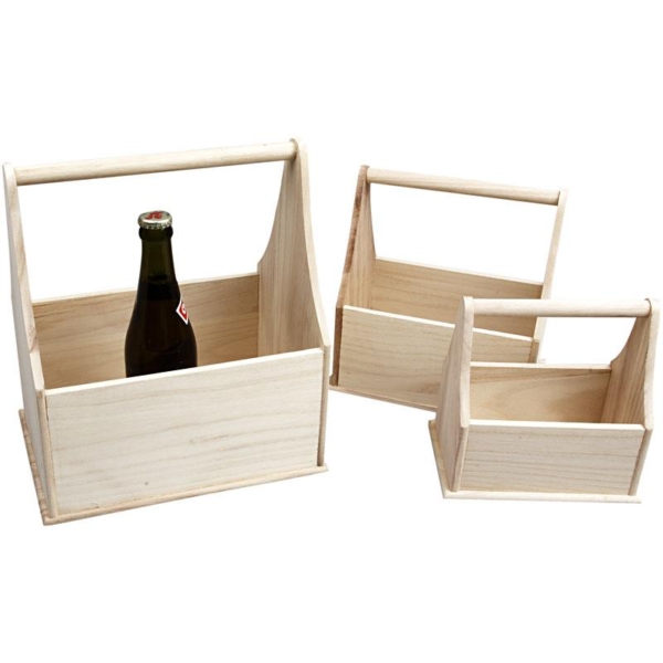 Flaschenträger, Größe 24x17,5x28 cm, 3 Stk/ 1 Set – Bild 2