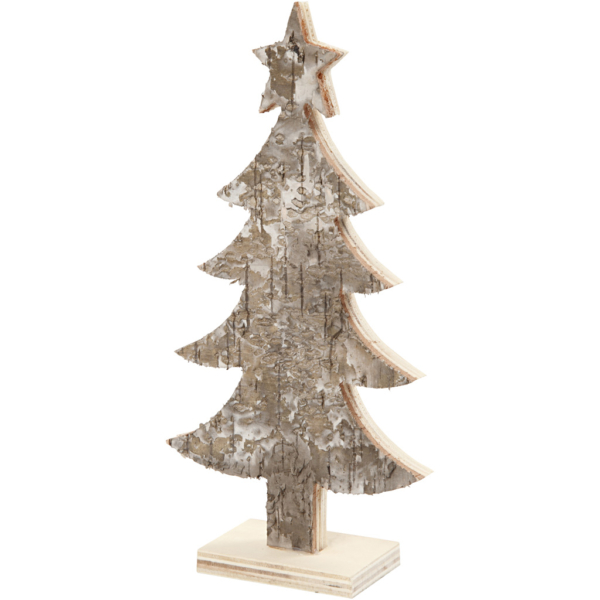 Holz-Weihnachtsbaum, H 18 cm, B 9 cm, 1 Stk – Bild 2