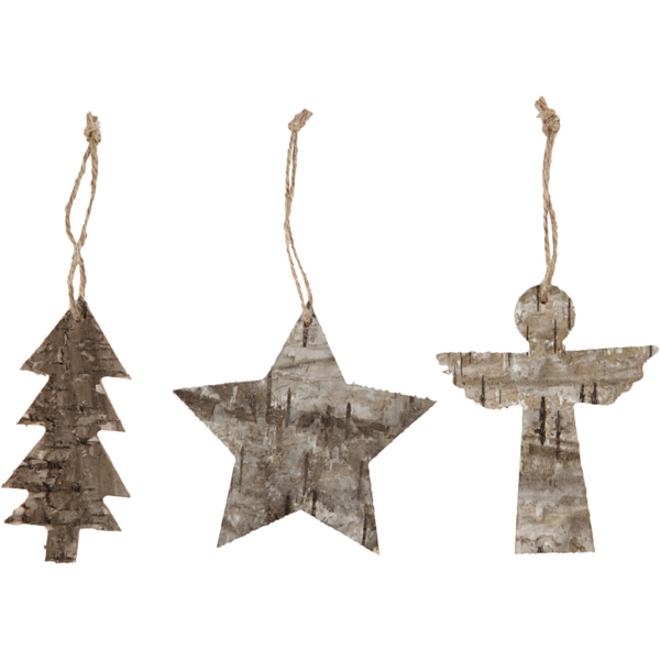 Weihnachtliche Holzfiguren, H 10 cm, B 8 cm, 3 Stk/ 1 Pck – Bild 2