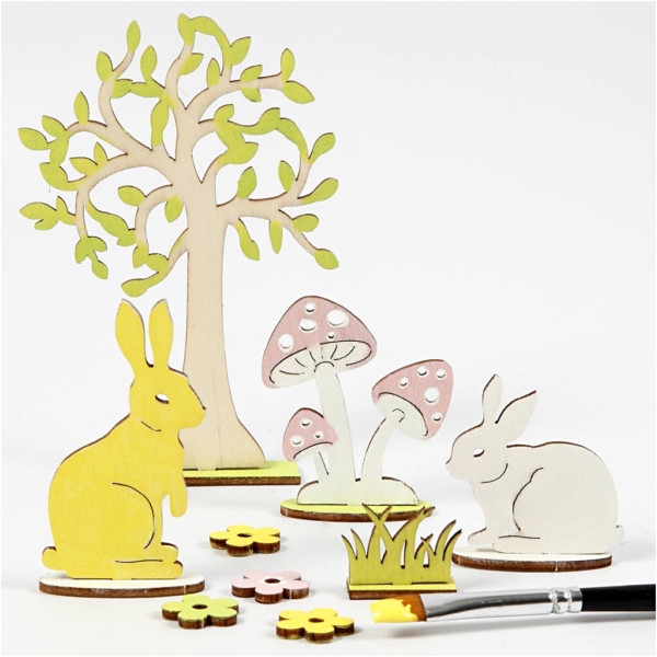 Zusammensteckbare Holzfiguren, L 15,5 cm, B 17 cm, 1 Pck – Bild 5