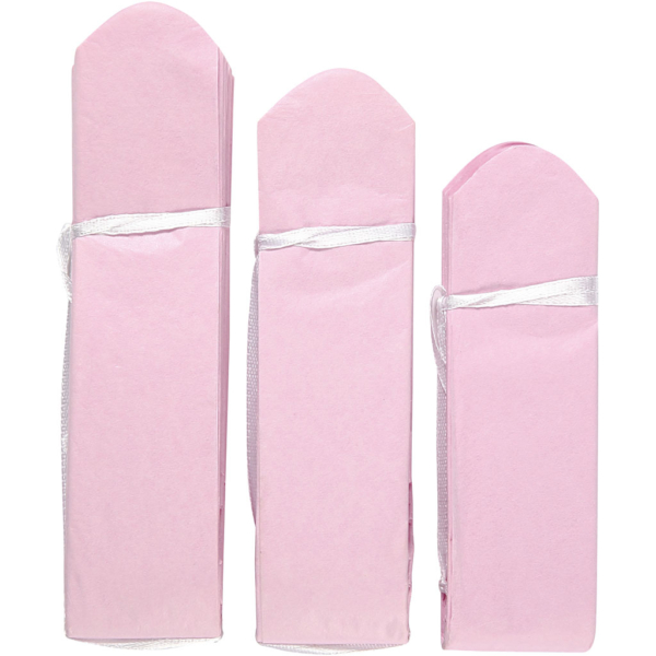 Seidenpapier-Pompons, D 20+24+30 cm, 16 g, Rosa, 3 Stk/ 1 Pck – Bild 6