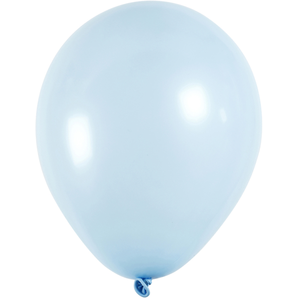 Ballons, rund, D 23 cm, Hellblau, 10 Stk/ 1 Pck – Bild 3