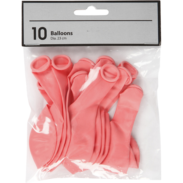 Ballons, rund, D 23 cm, Rosa, 10 Stk/ 1 Pck – Bild 2