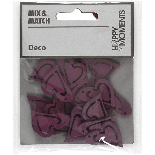 Asymmetrisches Herz, Größe 25x22 mm, Dicke 1,7 mm, Dunkellila, 20 Stk/ 1 Pck – Bild 2