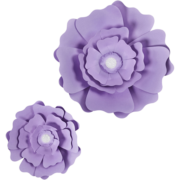 Papierblumen, D 15+25 cm, 230 g, Flieder, 2 Stk/ 1 Pck – Bild 2