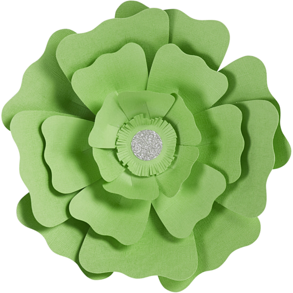 Papierblumen, D 15+25 cm, 230 g, Grün, 2 Stk/ 1 Pck – Bild 6
