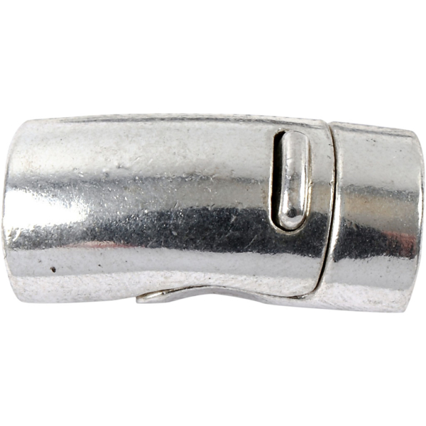 Magnetverschluss, D 26 mm, Lochgröße 10 mm, Antiksilber, 1 Stk – Bild 2