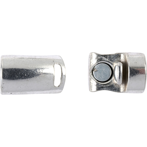 Magnetverschluss, D 26 mm, Lochgröße 10 mm, Antiksilber, 1 Stk – Bild 3