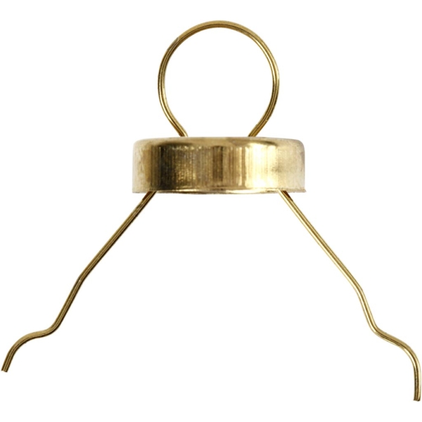 Aufhänger, D 13 mm, Lochgröße 5 mm, Gold, 25 Stk/ 1 Pck – Bild 2