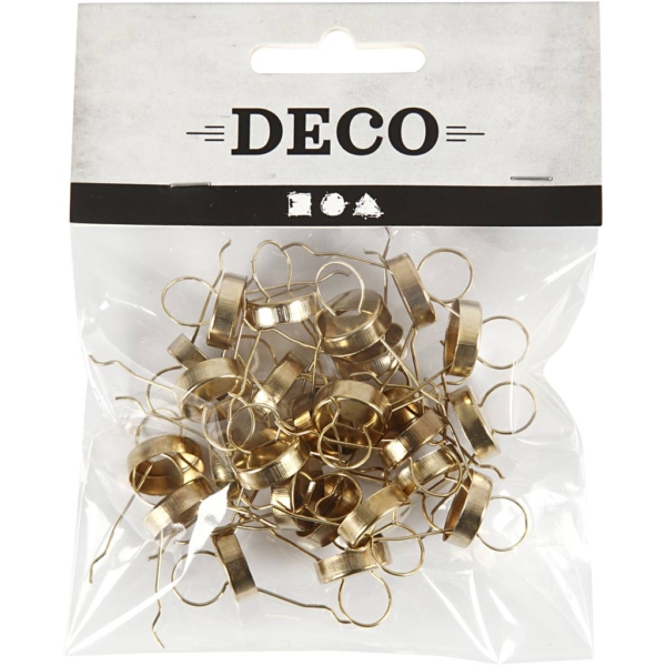 Aufhänger, D 13 mm, Lochgröße 5 mm, Gold, 25 Stk/ 1 Pck – Bild 3