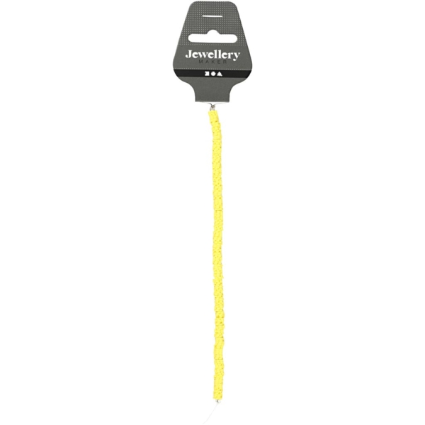 Tonperlen, D 5-6 mm, Lochgröße 2 mm, Gelb, 145 Stk/ 1 Pck – Bild 2