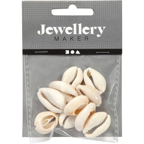 Muschelperlen, L 20 mm, Natur, 12 Stk/ 1 Pck – Bild 2