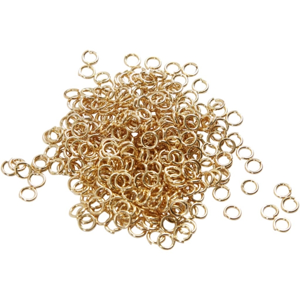 Biegering, Dicke 0,7 mm, Vergoldet, 500 Stk/ 1 Pck – Bild 2