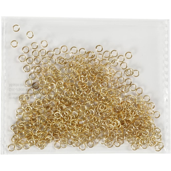 Biegering, Dicke 0,7 mm, Vergoldet, 500 Stk/ 1 Pck – Bild 3
