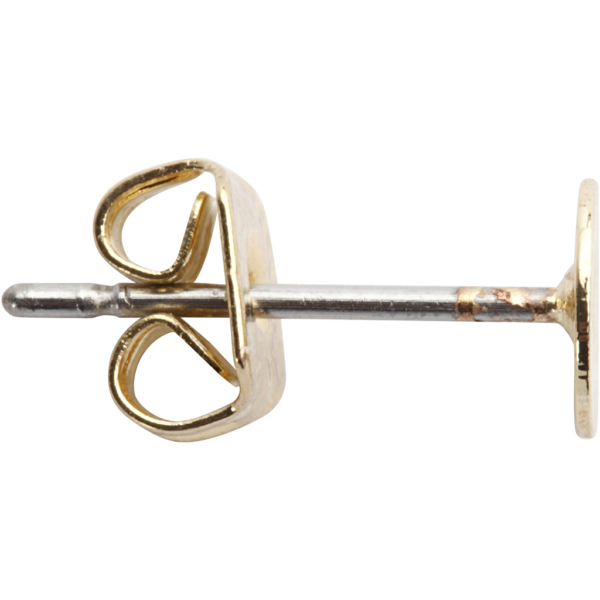 Ohrstecker-Stift, L 13 mm, Vergoldet, 10 Stk/ 1 Pck