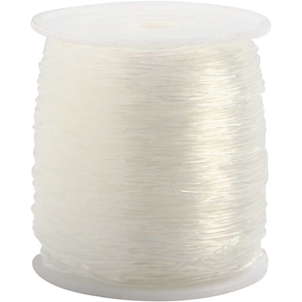Elastischer Schmuckfaden, rund, Dicke 0,8 mm, 100 m/ 1 Rolle