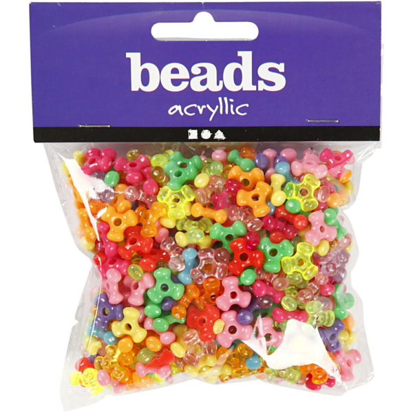 Kunststoffperlen-Mix, D 10 mm, Lochgröße 2 mm, 125 ml/ 1 Pck, 65 g – Bild 3