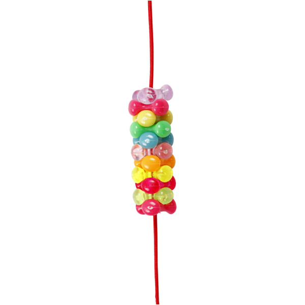 Kunststoffperlen-Mix, D 10 mm, Lochgröße 2 mm, 125 ml/ 1 Pck, 65 g – Bild 4