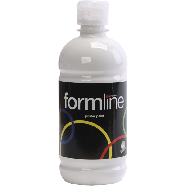 Abdeckfarbe, Matt, Weiß, 500 ml/ 1 Fl.