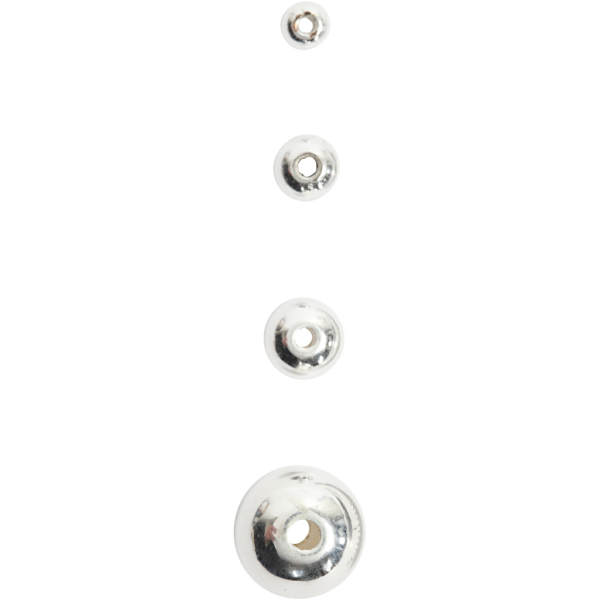 Wachsperlen, D 3 mm, Lochgröße 0,7 mm, Silber, 150 Stk/ 1 Pck – Bild 3