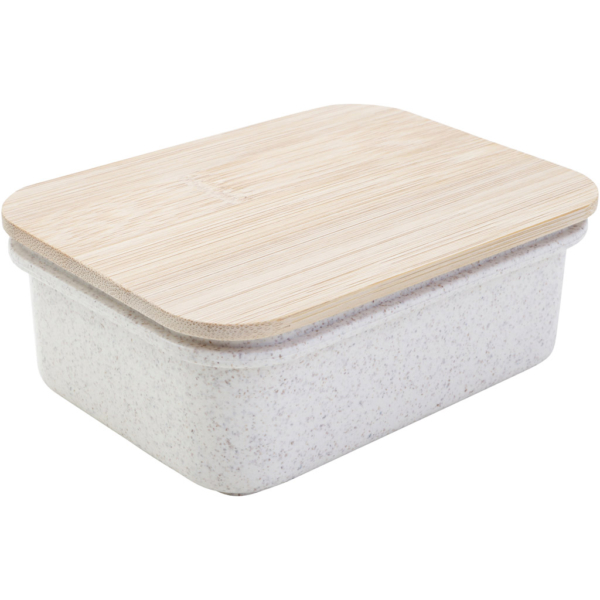 Snack Box mit Holzdeckel, Größe 12,5x9,3x4,8 cm, 1 Stk