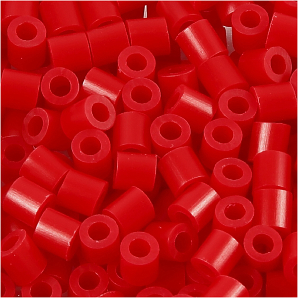 Bügelperlen, Größe 5x5 mm, Lochgröße 2,5 mm, medium, Rot (32231), 1100 Stk/ 1 Pck – Bild 3