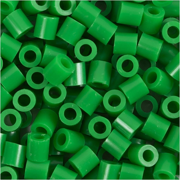 Bügelperlen, Größe 5x5 mm, Lochgröße 2,5 mm, medium, Grün (32230), 1100 Stk/ 1 Pck – Bild 2