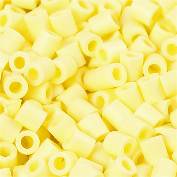 Fotoperlen, Größe 5x5 mm, Lochgröße 2,5 mm, medium, Hellgelb (21), 1100 Stk/ 1 Pck – Bild 3
