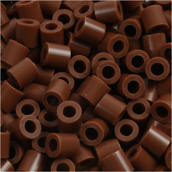 Fotoperlen, Größe 5x5 mm, Lochgröße 2,5 mm, medium, Schokolade (27), 6000 Stk/ 1 Pck – Bild 3