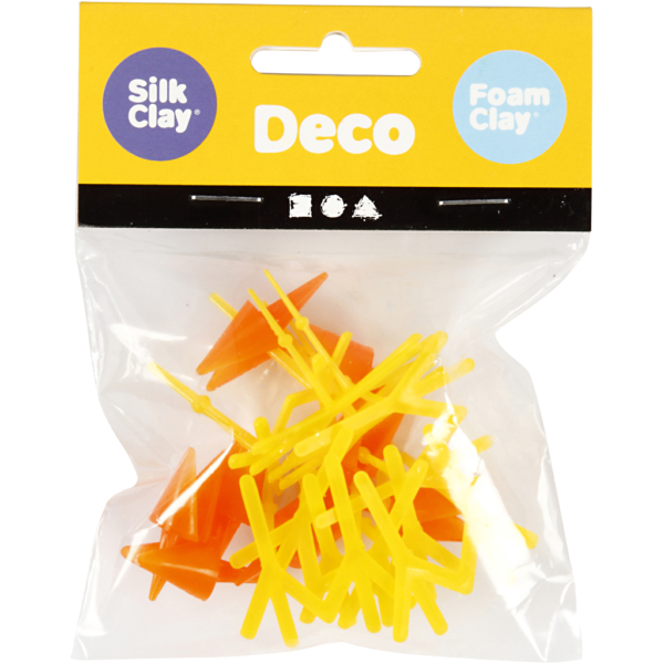 Hühnerschnäbel und Hühnerfüße, H 28 mm, L 30+37 mm, Orange, Gelb, 8 Set/ 1 Pck – Bild 3