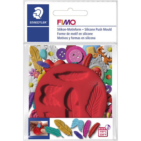 FIMO® Motiv-Formen, Federn, D 7 cm, 1 Stk – Bild 2