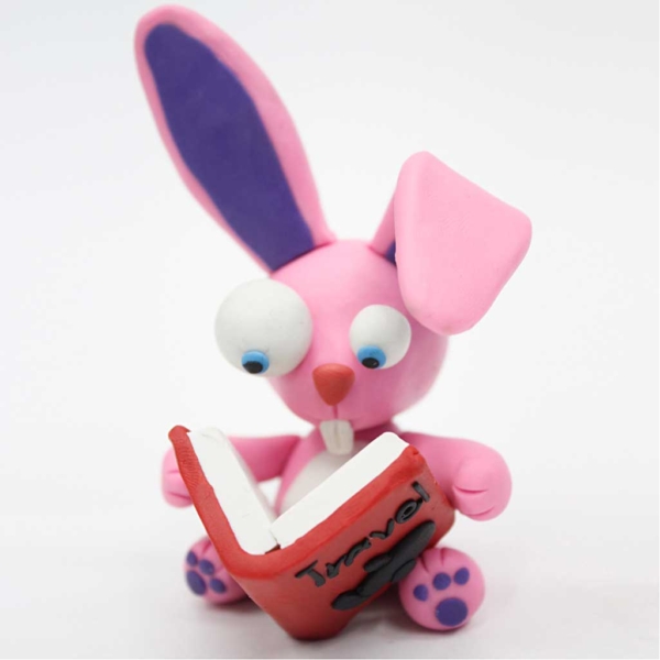 Knetmasse, Größe 13x6x4 cm, Neonpink, 500 g/ 1 Pck – Bild 4