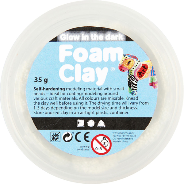 Foam Clay® , Leuchtet im Dunkeln, 35 g/ 1 Dose – Bild 4