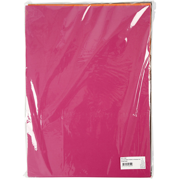 EVA-Schaumstoff, A3, 297x420 mm, Dicke 2 mm, Sortierte Farben, 30 Bl. sort./ 1 Pck – Bild 2