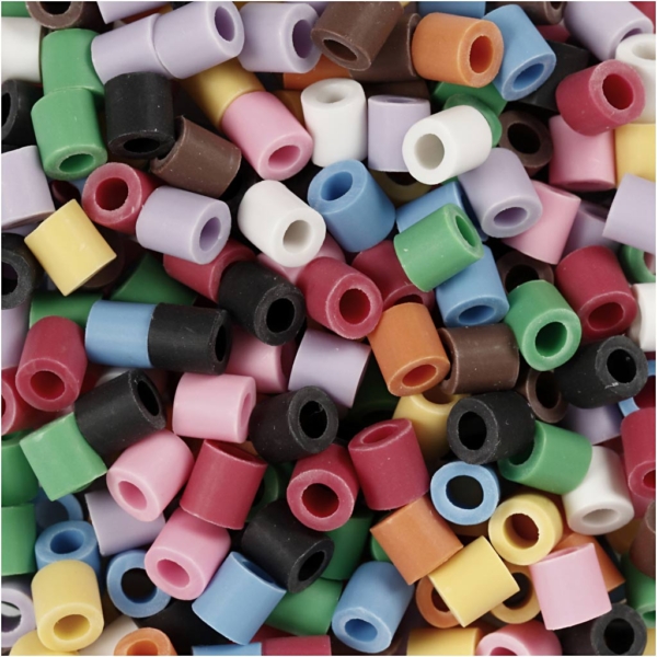 NABBI BioBeads, Größe 5x5 mm, Lochgröße 2.5 mm, medium, Sortierte Farben, 1000 Stk/ 1 Pck – Bild 3