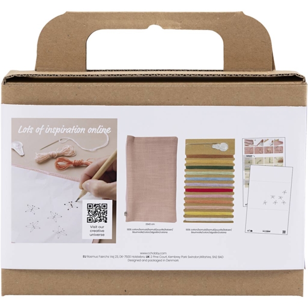 Mini Kreativ Set Sticken, Clutch, Staubrosé, 1 Pck – Bild 3