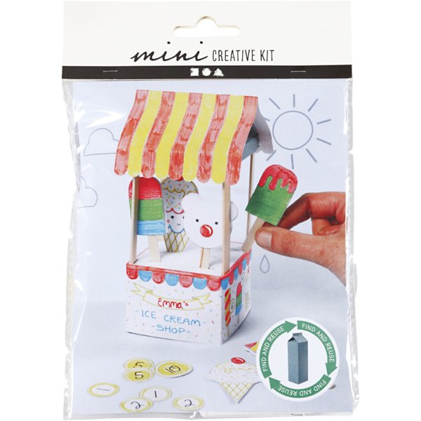 Mini Kreativ Set, Eisstand aus einem Milchkarton, 1 Pck – Bild 2