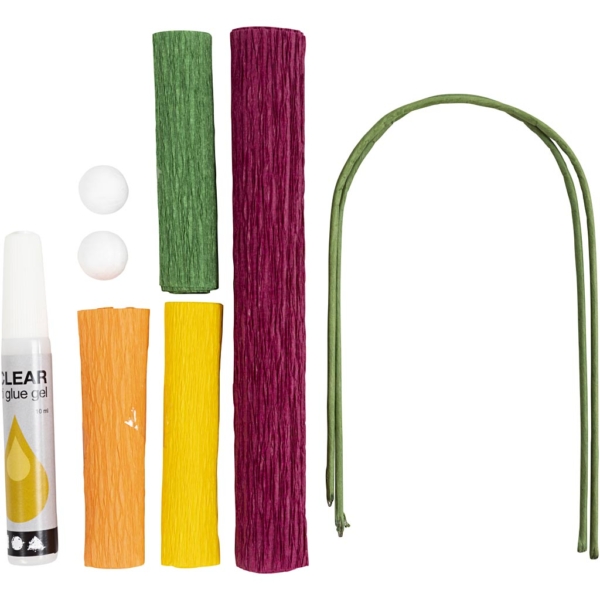 Mini Kreativ Set Krepppapier, Mohn, Kreppanteil: 180%, 105 g, 1 Pck – Bild 3