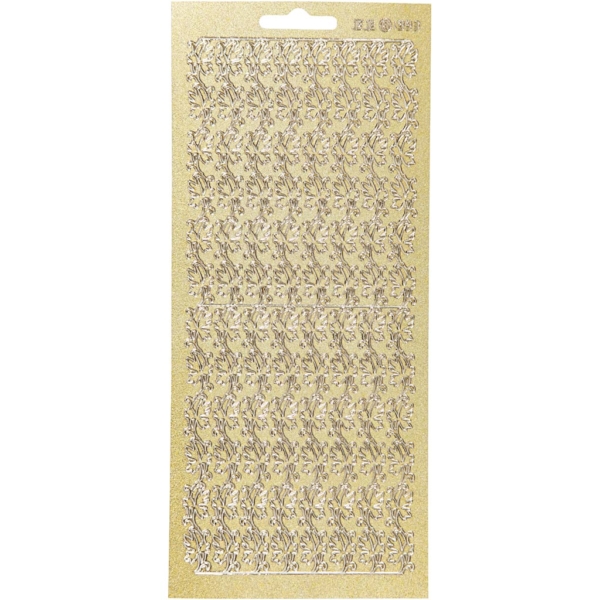 Sticker, Bordüren, 10x23 cm, Gold, 1 Bl.